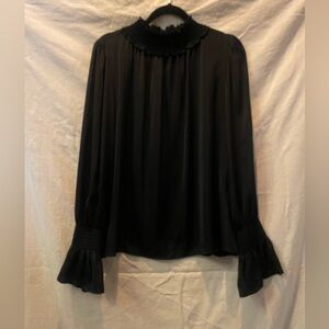 Worthington Black Blouse with Ruffled Cuffs